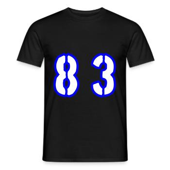83 Number Symbol - Men's T-Shirt - black - Front - AI Model Male 178 light (178cm)