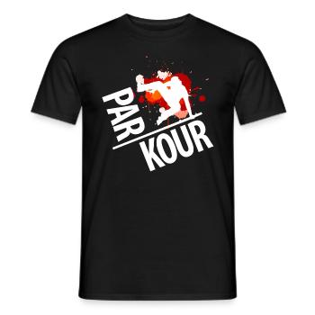 PARKOUR! - Männer T-Shirt - Schwarz - Vorne - AI Model Male 178 light (178cm)