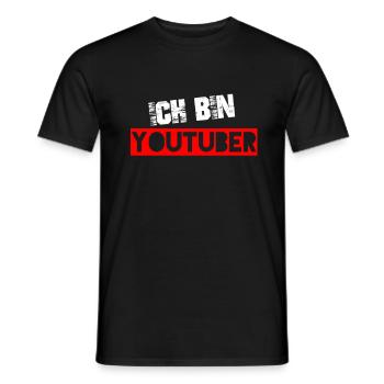 Je suis Youtuber! (pour les chemises sombres) - T-shirt homme - noir - Devant - AI Model Male 178 light (178cm)