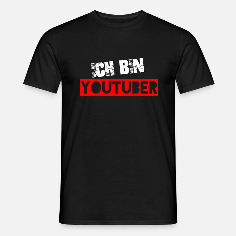 Ich bin Youtuber! (for dark shirts) - Männer T-Shirt - Schwarz