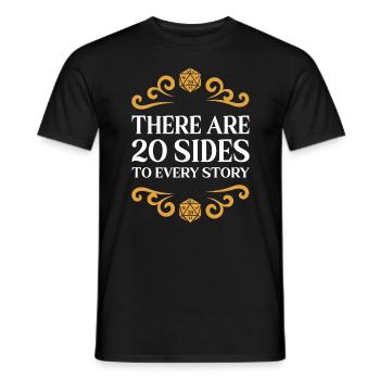 Cool Rpg D20 Dice Saying - Dice Role Gift - T-shirt homme - noir - Devant - AI Model Male 178 light (178cm)
