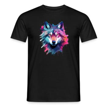 Galaxie du loup - T-shirt homme - noir - Devant - AI Model Male 178 light (178cm)