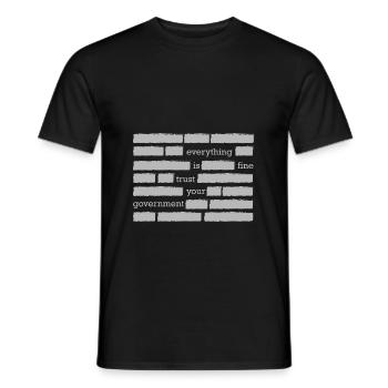 Lustiges Verschwörungstheorie Regierung Zensur USA - Männer T-Shirt - Schwarz - Vorne - AI Model Male 178 light (178cm)