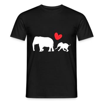 Elephant Mom Mignonne Famille Fête des Mères - T-shirt homme - noir - Devant - AI Model Male 178 light (178cm)