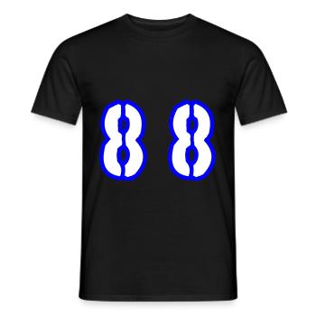 88 Number Symbol - Men's T-Shirt - black - Front - AI Model Male 178 light (178cm)