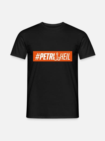 angelhaken petri heil - Männer T-Shirt - Schwarz