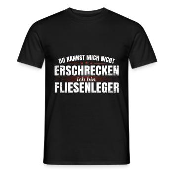 Fliesenleger Plattenleger Nicht Erschrecken - Männer T-Shirt - Schwarz - Vorne - AI Model Male 178 light (178cm)