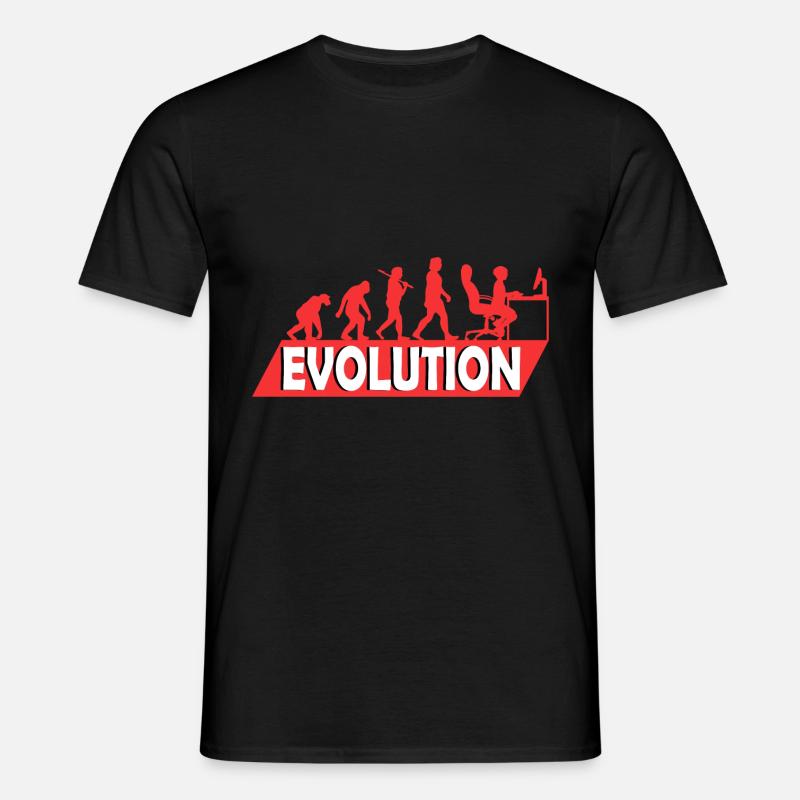 Computer Nerd Programmierer Evolution witzige - Männer T-Shirt - Schwarz