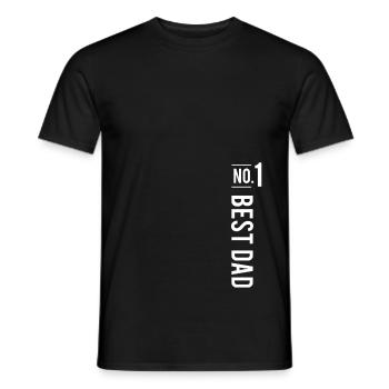 T-shirt Cadeau Père No 1 BEST DAD - T-shirt homme - noir - Devant - AI Model Male 178 light (178cm)