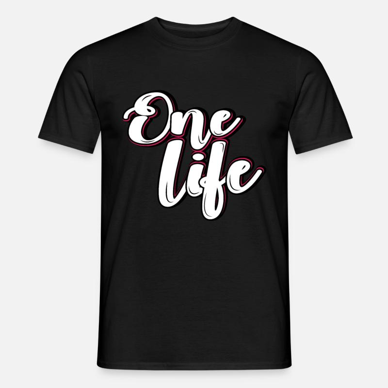 Ein Leben - Männer T-Shirt - Schwarz
