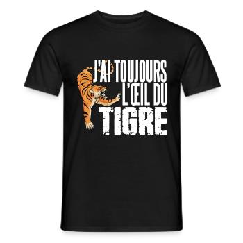 Eye of the Tiger - Men's T-Shirt - black - Front - AI Model Male 178 light (178cm)
