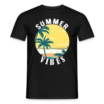 Summer vibes - Männer T-Shirt - Schwarz - Vorne - AI Model Male 178 light (178cm)