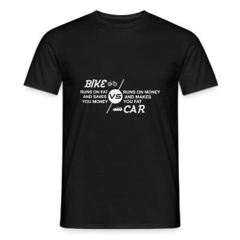 Vélo Vs Voiture - T-shirt homme - noir - Devant - AI Model Male 178 light (178cm)
