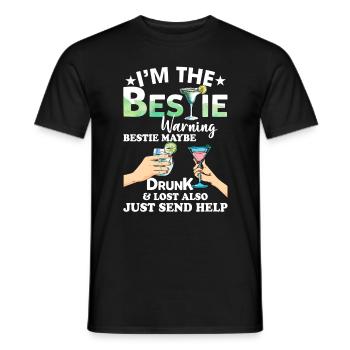 T-shirt Je suis le meilleur peut-être ivre et perdu aussi - T-shirt homme - noir - Devant - AI Model Male 178 light (178cm)