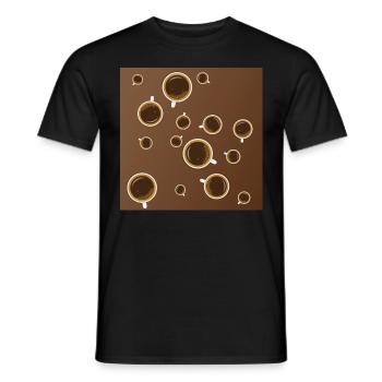 Café - T-shirt homme - noir - Devant - AI Model Male 178 light (178cm)