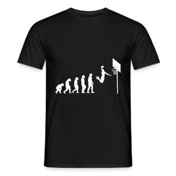 Basketball evolution - Men's T-Shirt - black - Front - AI Model Male 178 light (178cm)