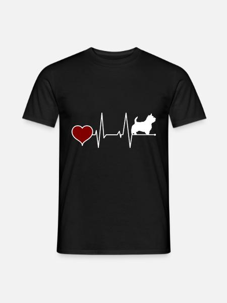 Norwich Terrier Hund Mama Mom Herzschlag - Männer T-Shirt - Schwarz