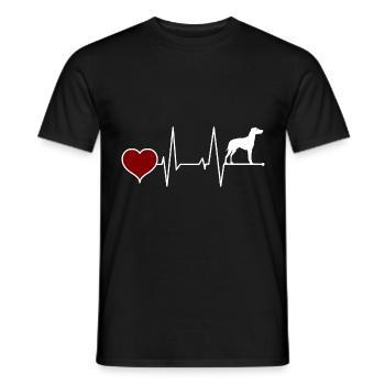 Manchester Terrier chien jouet maman battement de cœur - T-shirt homme - noir - Devant - AI Model Male 178 light (178cm)