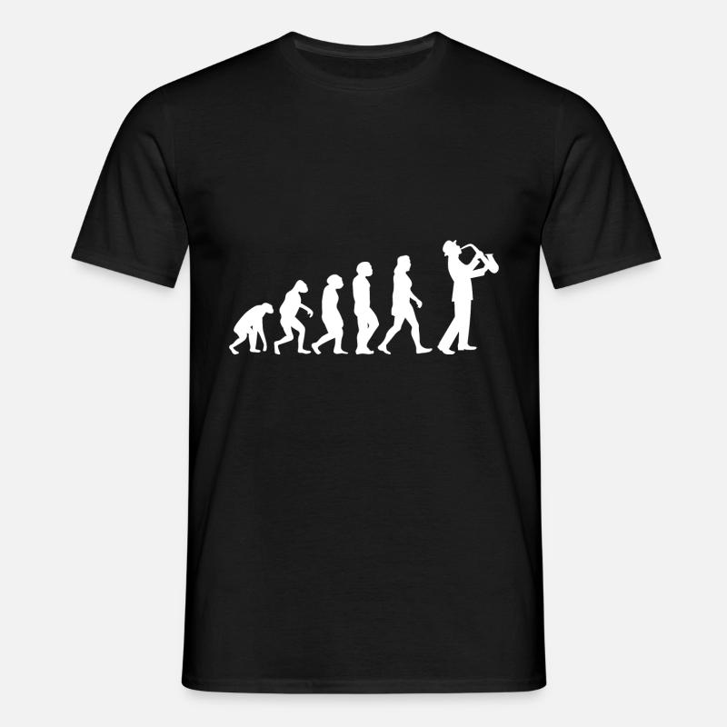 Saxophone Evolution - Men's T-Shirt - black