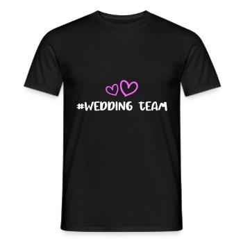 Wedding Team Heart - Men's T-Shirt - black - Front - AI Model Male 178 light (178cm)