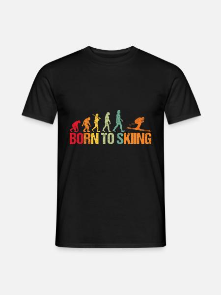 Évolution du ski - T-shirt homme - noir