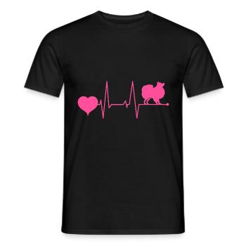 Japon Japonais Japonais Spitz Dog Mama Pink - T-shirt homme - noir - Devant - AI Model Male 178 light (178cm)