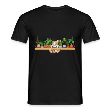 Propriétaire de plante de chaton espiègle - T-shirt homme - noir - Devant - AI Model Male 178 light (178cm)