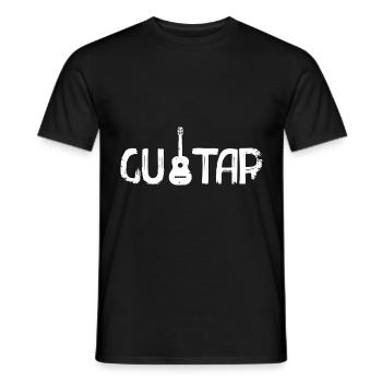 Guitar Retro - Men's T-Shirt - black - Front - AI Model Male 178 light (178cm)