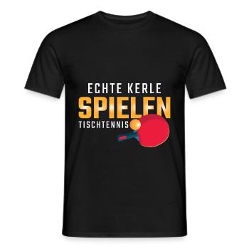 Lustiges Tischtennis Geschenk - Männer T-Shirt - Schwarz - Vorne - AI Model Male 178 light (178cm)