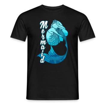 Meerjungfrau Seejungfrau Nixe Märchen - Männer T-Shirt - Schwarz - Vorne - AI Model Male 178 light (178cm)