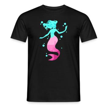 Meerjungfrau Seejungfrau Nixe Märchen - Männer T-Shirt - Schwarz - Vorne - AI Model Male 178 light (178cm)