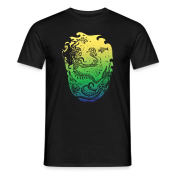 Meerjungfrau Seejungfrau Nixe Märchen - Männer T-Shirt - Schwarz - Vorne - AI Model Male 178 light (178cm)