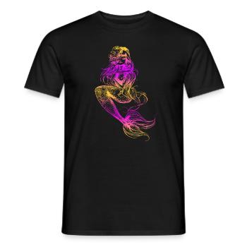 Meerjungfrau Seejungfrau Nixe Märchen - Männer T-Shirt - Schwarz - Vorne - AI Model Male 178 light (178cm)