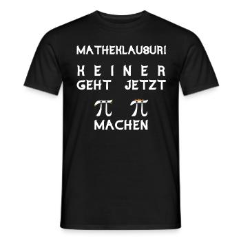 Math teacher math exam proverbs funny gift - Men's T-Shirt - black - Front - AI Model Male 178 light (178cm)