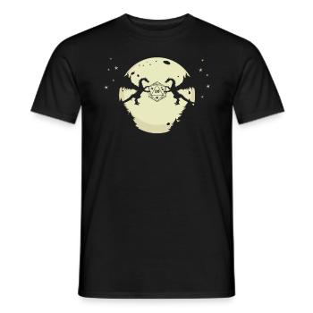 RPG DRAGON DICE in MOONLIGHT Dragons - Männer T-Shirt - Schwarz - Vorne - AI Model Male 178 light (178cm)