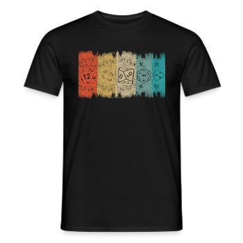 RPG jeu de plateau Dice divers retro Dragons - T-shirt homme - noir - Devant - AI Model Male 178 light (178cm)