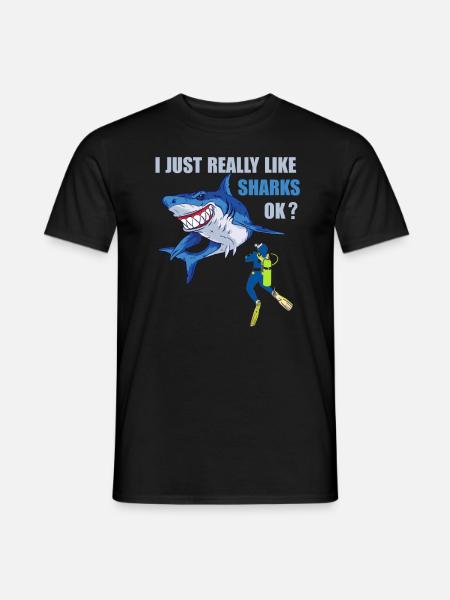 Divers Sharks Dive Sharks Diver Gifts Shirt - Men's T-Shirt - black