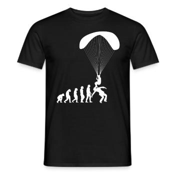 Evolution Paragliding Paraglider Paraglider Shirt - Men's T-Shirt - black - Front - AI Model Male 178 light (178cm)
