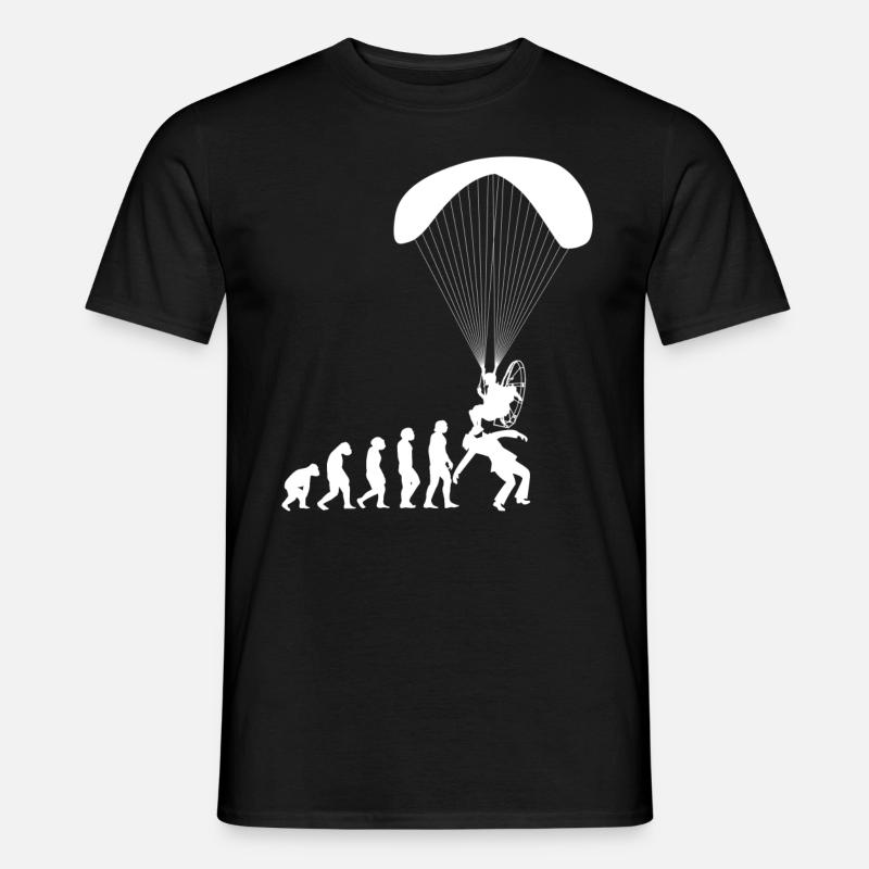 Evolution Paramotor Paragliding Paraglider Shirt - Männer T-Shirt - Schwarz