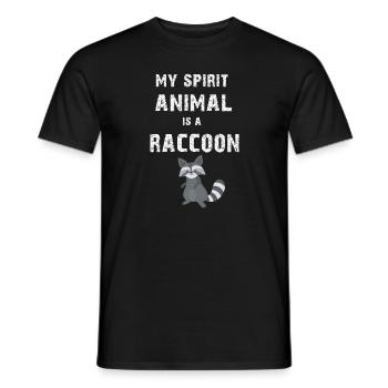Mon animal spirituel est un cadeau RACON - T-shirt homme - noir - Devant - AI Model Male 178 light (178cm)