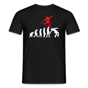 Evolution SNOWBOARDER SNOWBOARDING SNOWBOARD Shirt - Männer T-Shirt - Schwarz - Vorne - AI Model Male 178 light (178cm)