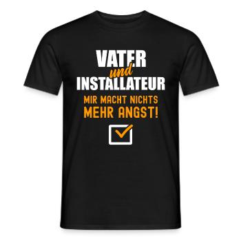 Installateur Vater - Männer T-Shirt - Schwarz - Vorne - AI Model Male 178 light (178cm)