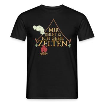 Mir Reicht Es Ich Geh Wandern Outdoor Bushcraft - Männer T-Shirt - Schwarz - Vorne - AI Model Male 178 light (178cm)