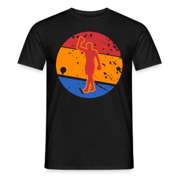 Tenue de Boxe Vintage pour les Amateurs de Boxe - T-shirt homme - noir - Devant - AI Model Male 178 light (178cm)