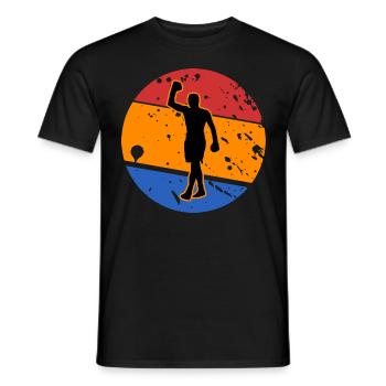 Tenue de Boxe Vintage pour les Amateurs de Boxe - T-shirt homme - noir - Devant - AI Model Male 178 light (178cm)