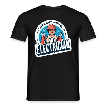 Aktuelle Stimmung Elektriker - Männer T-Shirt - Schwarz - Vorne - AI Model Male 178 light (178cm)