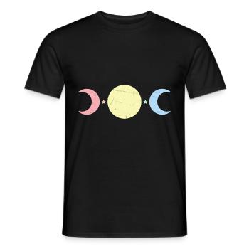 Kawaii Sichel Niedlicher Pastel Goth Mond - Männer T-Shirt - Schwarz - Vorne - AI Model Male 178 light (178cm)