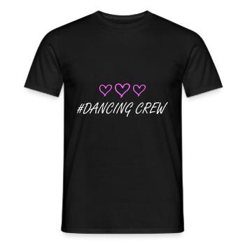 Coeurs d’équipage dansant - T-shirt homme - noir - Devant - AI Model Male 178 light (178cm)
