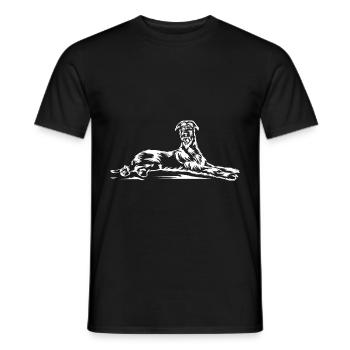Irish Wolfhound - T-shirt homme - noir - Devant - AI Model Male 178 light (178cm)