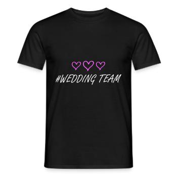 Wedding Team Hearts - Men's T-Shirt - black - Front - AI Model Male 178 light (178cm)